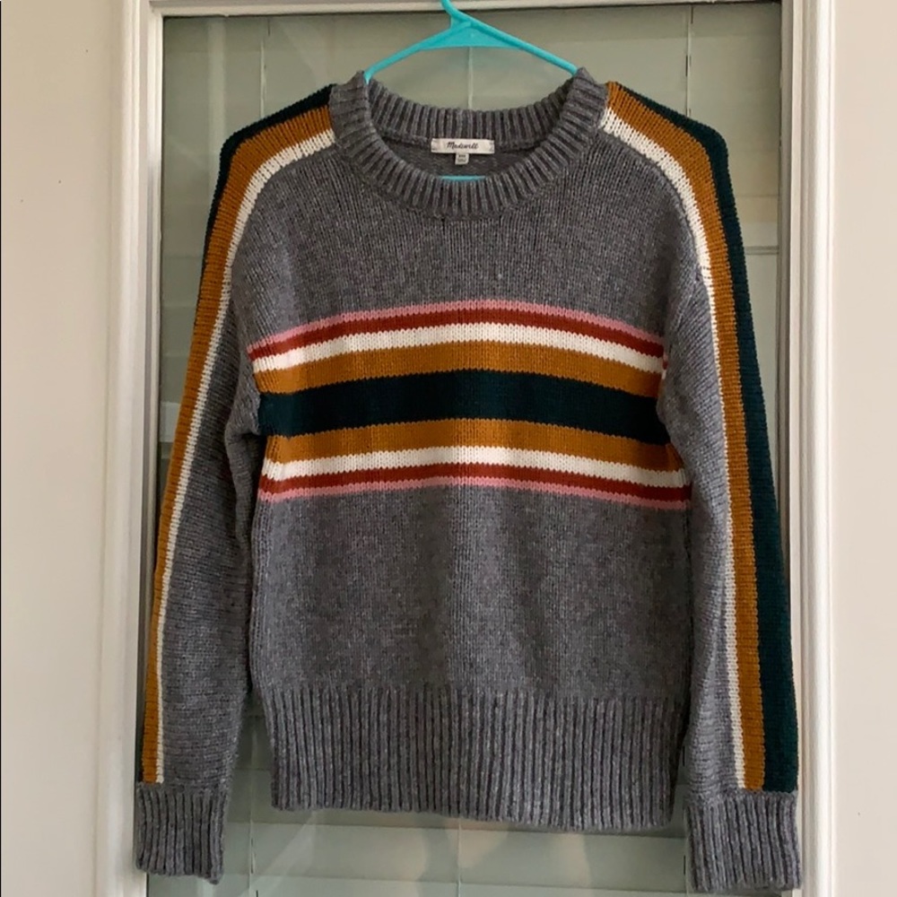 Madewell Sweater gray stripes